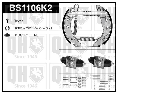 QUINTON HAZELL Комплект тормозных колодок BS1106K2